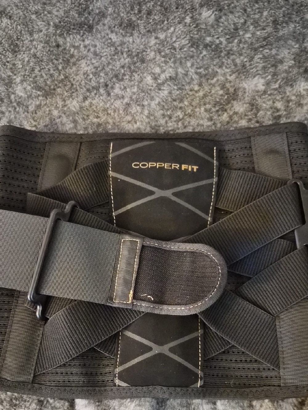 Men’s Black Copper Fit Back Support Belt